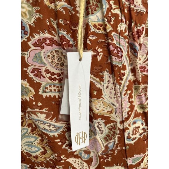 HOUSE OF HARLOW 1960 Tiered Smocked Back  Cottage Boho Maxi Dress  XS NEW - Picture 9 of 10